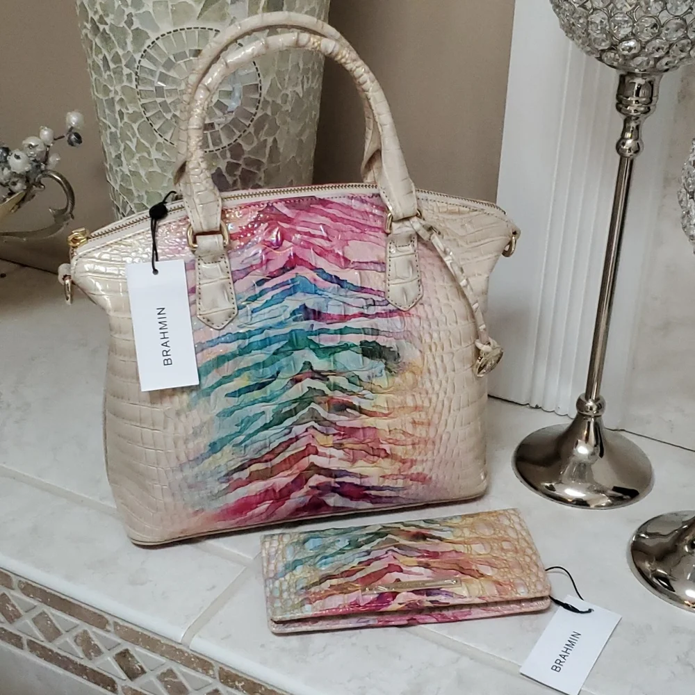 ๐งก๐ BRAHMIN ENTICE OMBRE Duxbury Satchel ONLY ๐๐งก - Picture 1 of 9